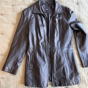 Women's Black Leather Jacket JLC